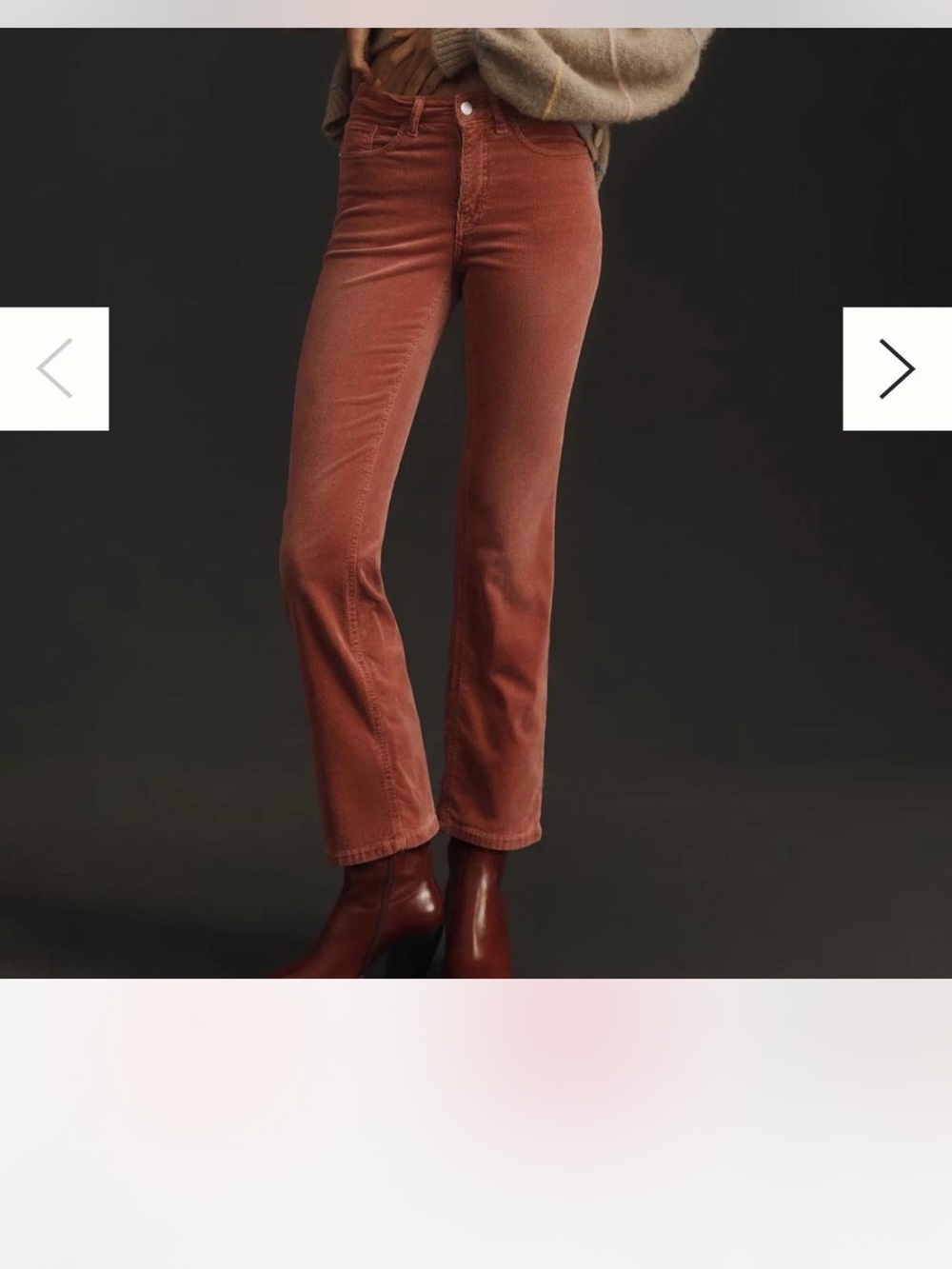 Pilcro Anthropologie Rust Corduroy Pants Size 25T